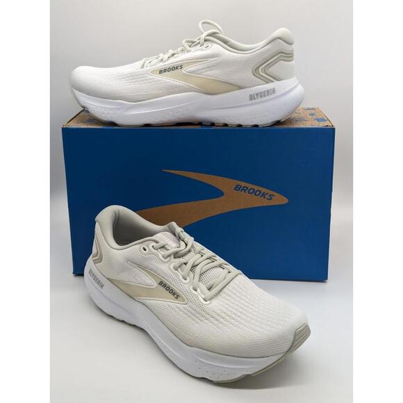 Brooks Glycerin 21 White Gray Athletic Running / Walk Shoes - Men\'s Size 12 New